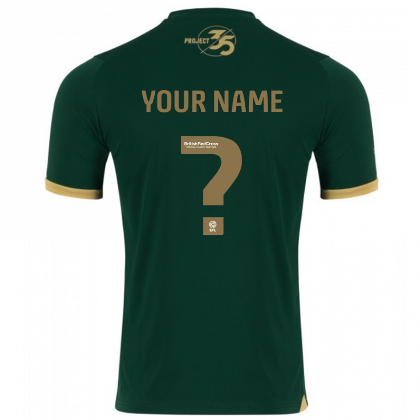 Kids Football Your Name #0 Green Home Jersey 2023/24 T-Shirt
