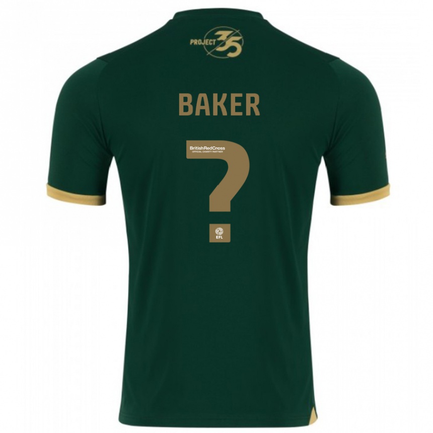 Kids Football Zak Baker #0 Green Home Jersey 2023/24 T-Shirt