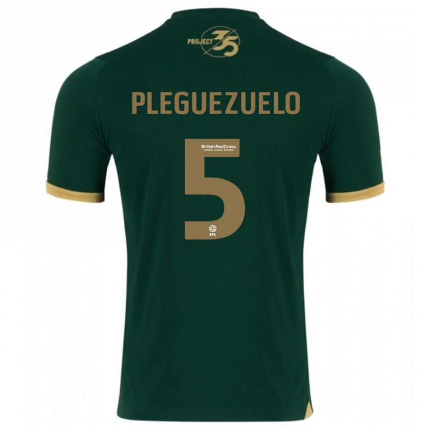 Kids Football Julio Pleguezuelo #5 Green Home Jersey 2023/24 T-Shirt