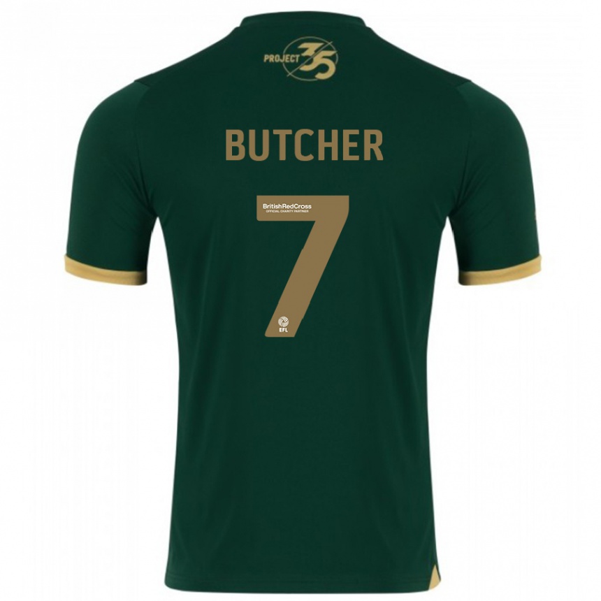 Kids Football Matt Butcher #7 Green Home Jersey 2023/24 T-Shirt