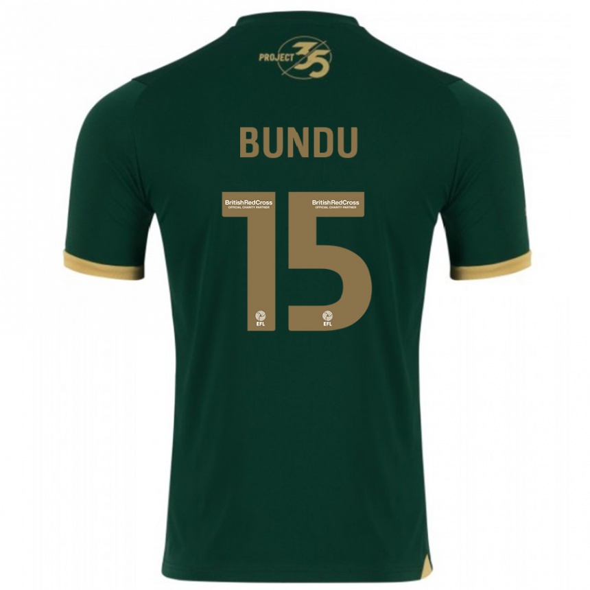 Kids Football Mustapha Bundu #15 Green Home Jersey 2023/24 T-Shirt