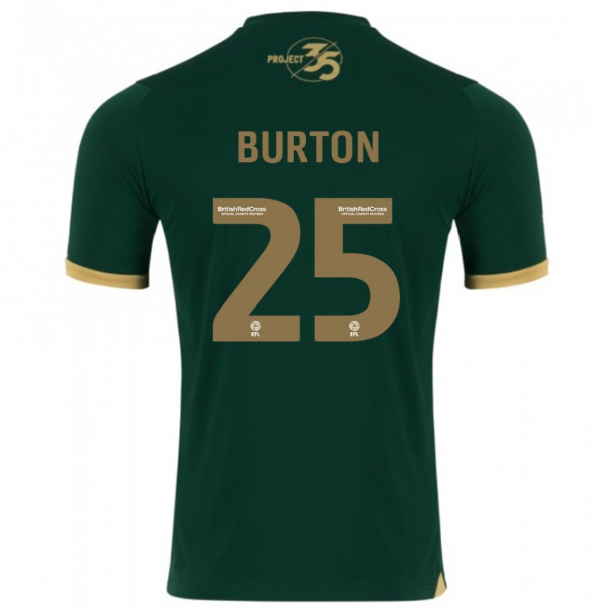 Kids Football Callum Burton #25 Green Home Jersey 2023/24 T-Shirt