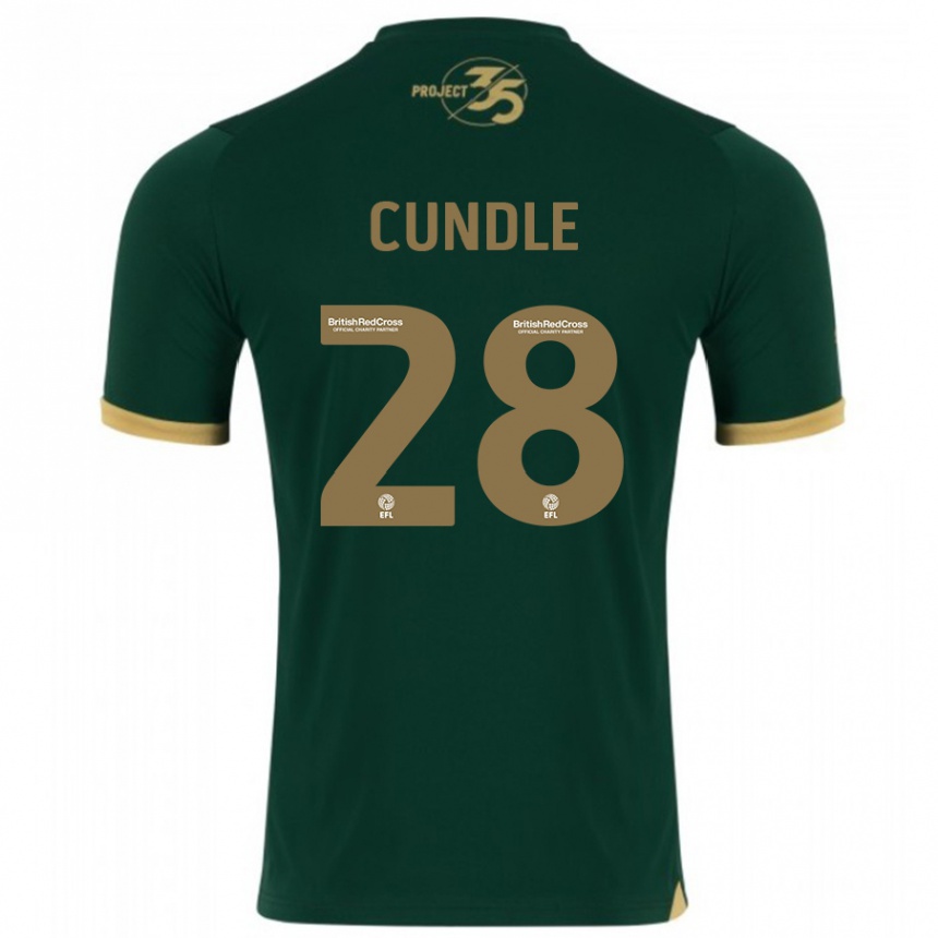 Kids Football Luke Cundle #28 Green Home Jersey 2023/24 T-Shirt