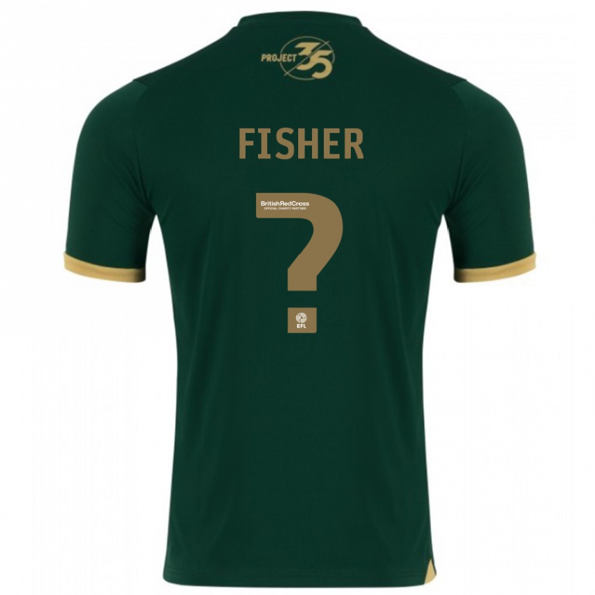 Kids Football Cole Fisher #0 Green Home Jersey 2023/24 T-Shirt