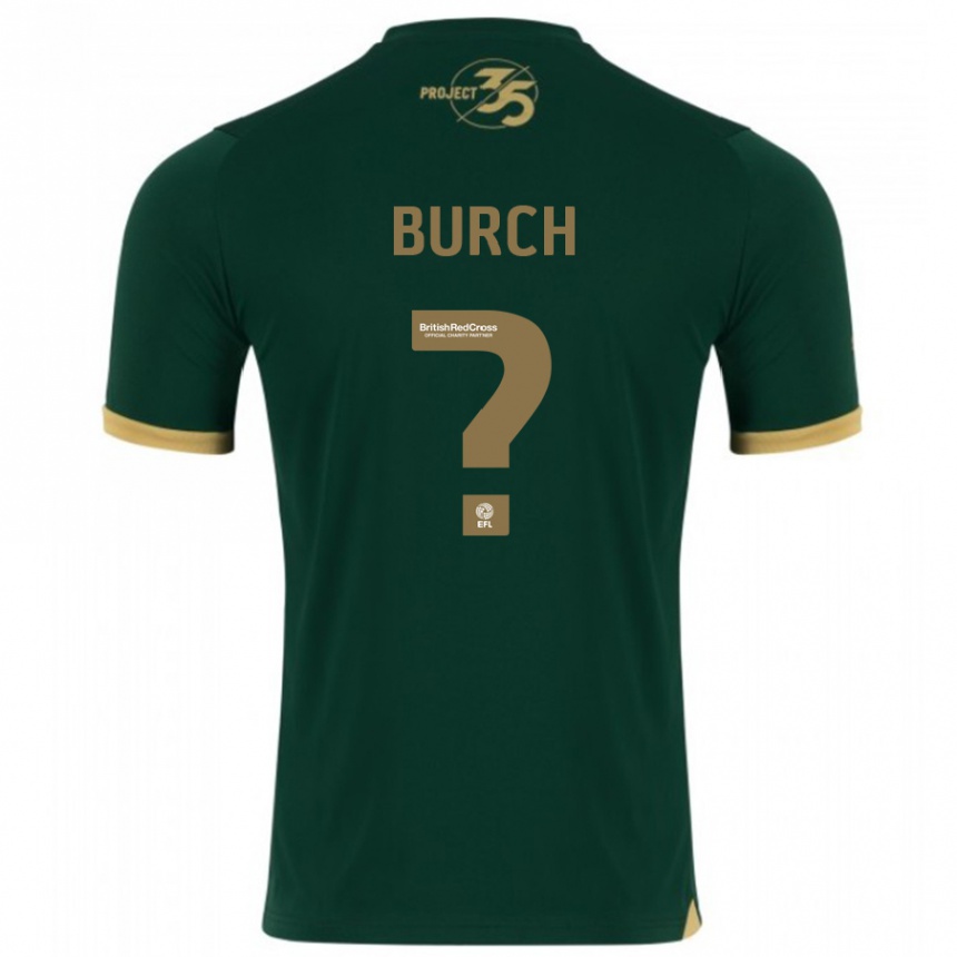 Kids Football Kian Burch #0 Green Home Jersey 2023/24 T-Shirt