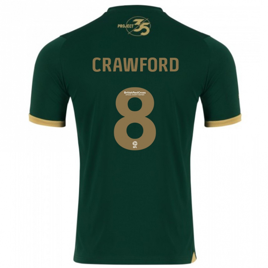 Kids Football Imy Crawford #8 Green Home Jersey 2023/24 T-Shirt