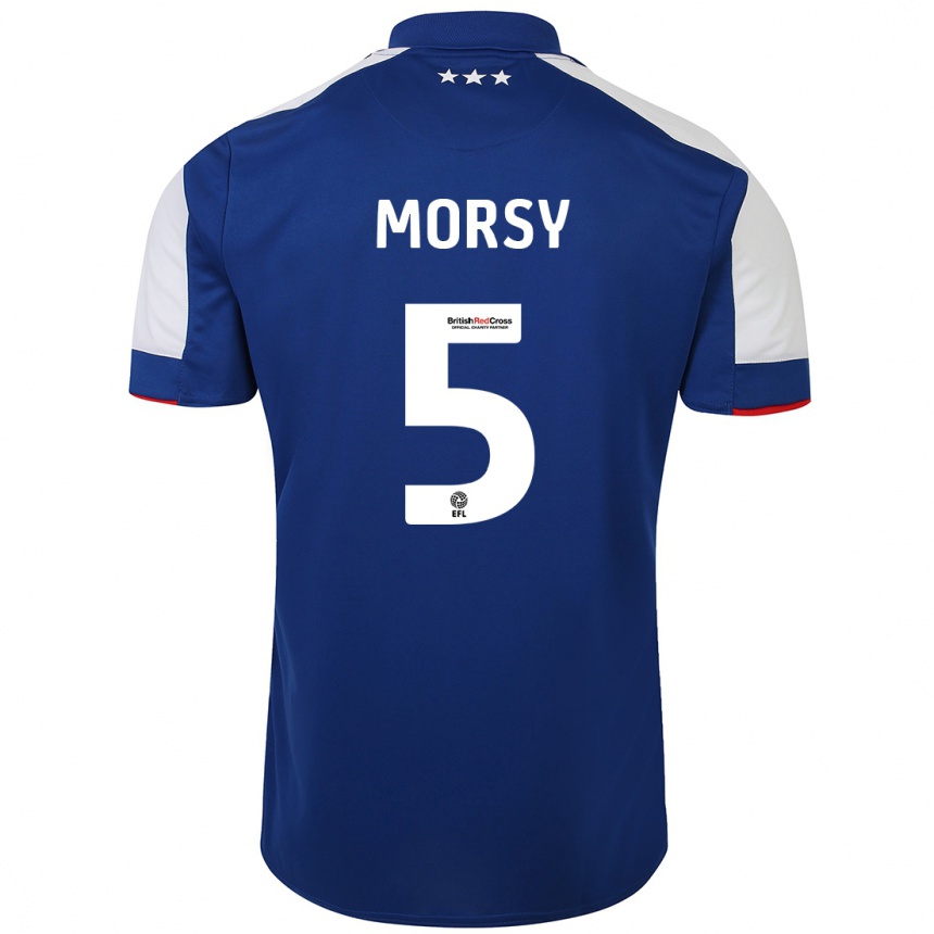 Kids Football Samy Morsy #5 Blue Home Jersey 2023/24 T-Shirt