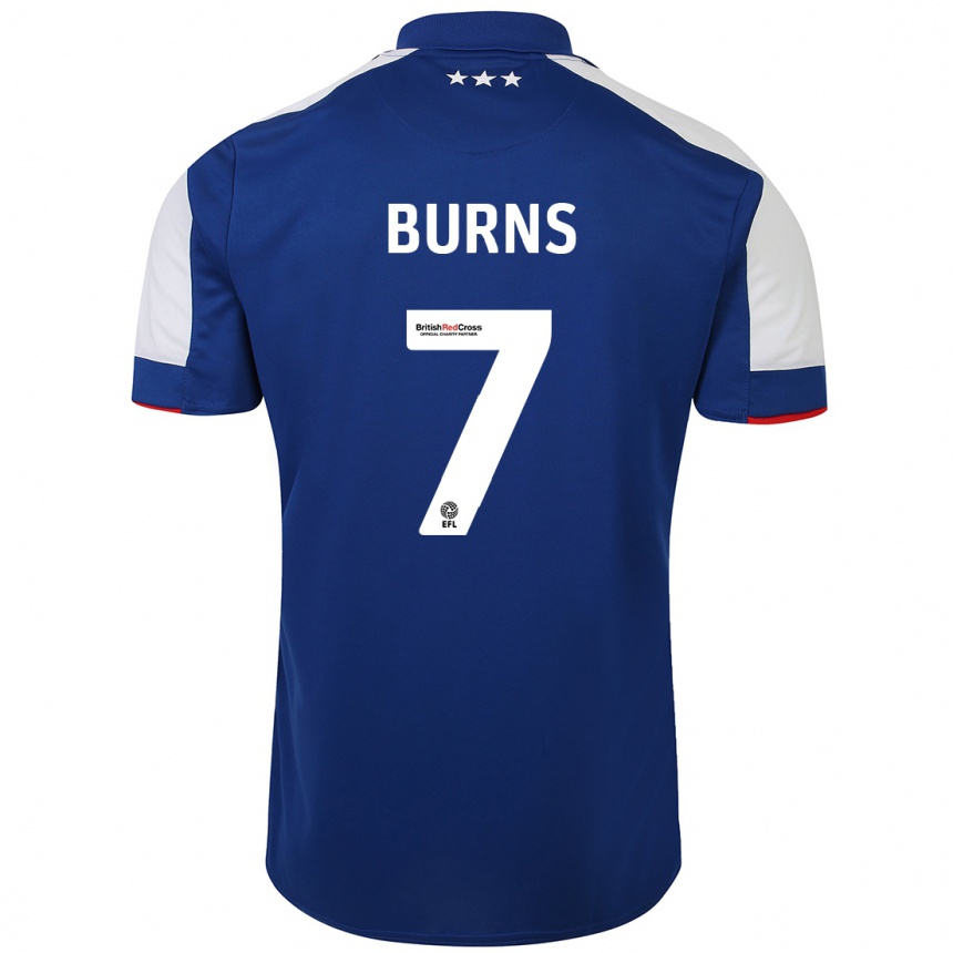 Kids Football Wes Burns #7 Blue Home Jersey 2023/24 T-Shirt