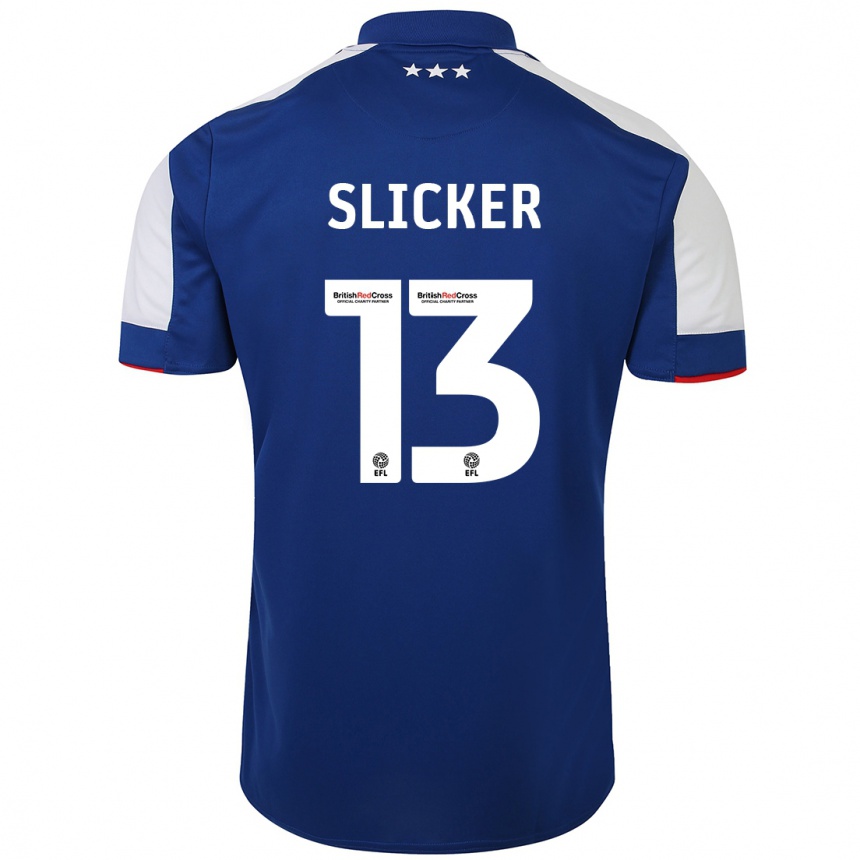 Kids Football Cieran Slicker #13 Blue Home Jersey 2023/24 T-Shirt