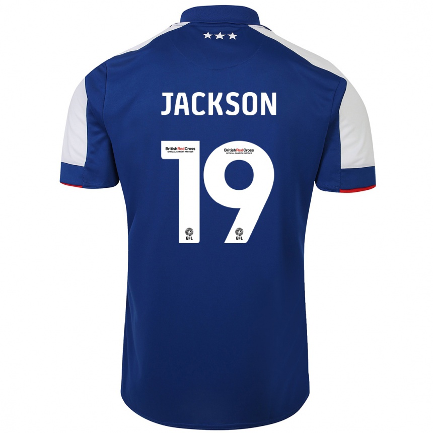 Kids Football Kayden Jackson #19 Blue Home Jersey 2023/24 T-Shirt