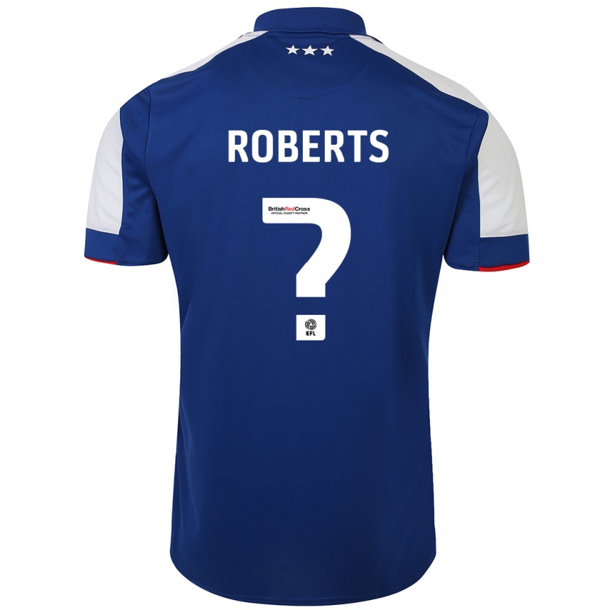 Kids Football Mathaeus Roberts #0 Blue Home Jersey 2023/24 T-Shirt