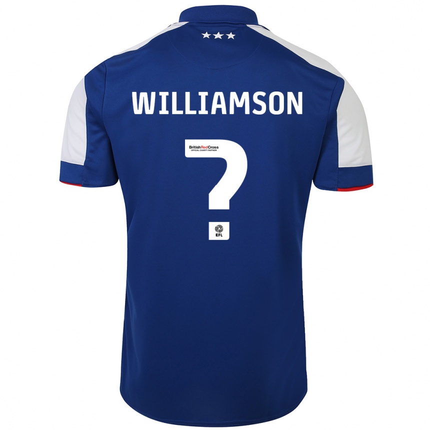 Kids Football Woody Williamson #0 Blue Home Jersey 2023/24 T-Shirt