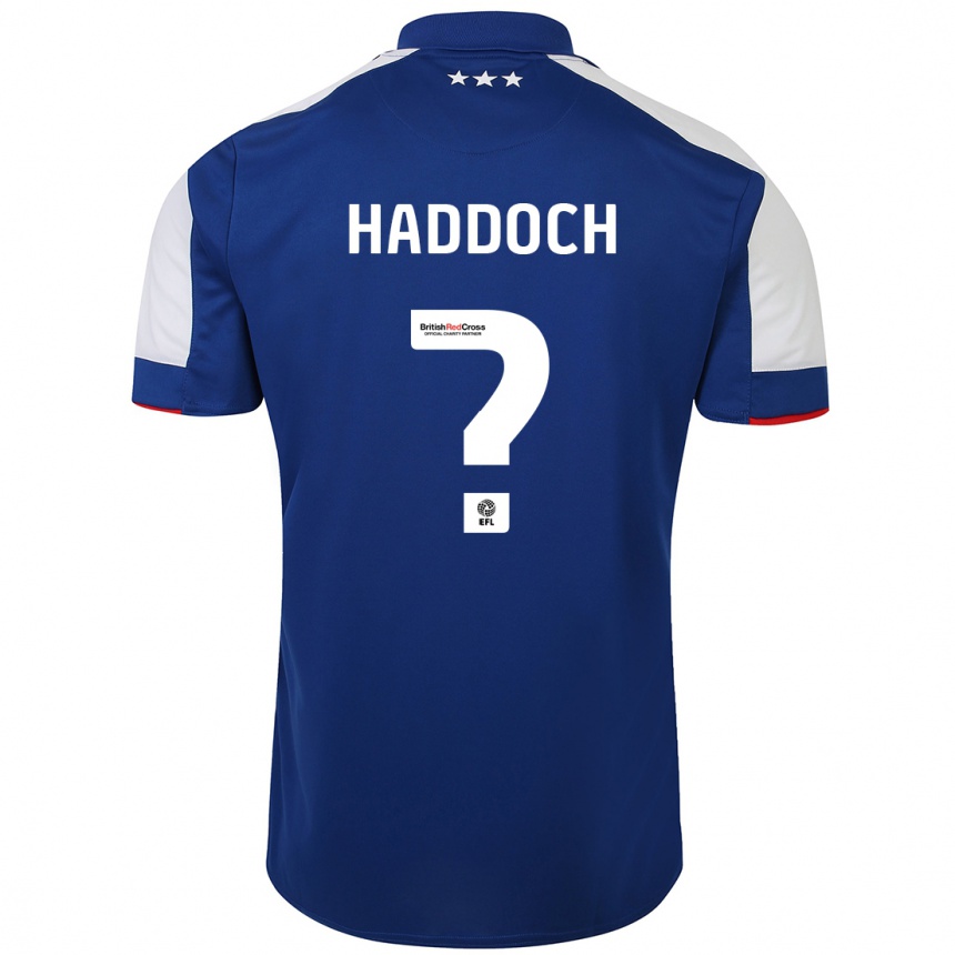 Kids Football Ben Haddoch #0 Blue Home Jersey 2023/24 T-Shirt