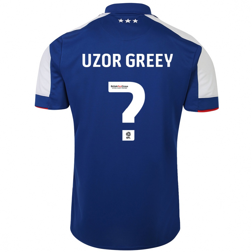 Kids Football Chuks Uzor-Greey #0 Blue Home Jersey 2023/24 T-Shirt