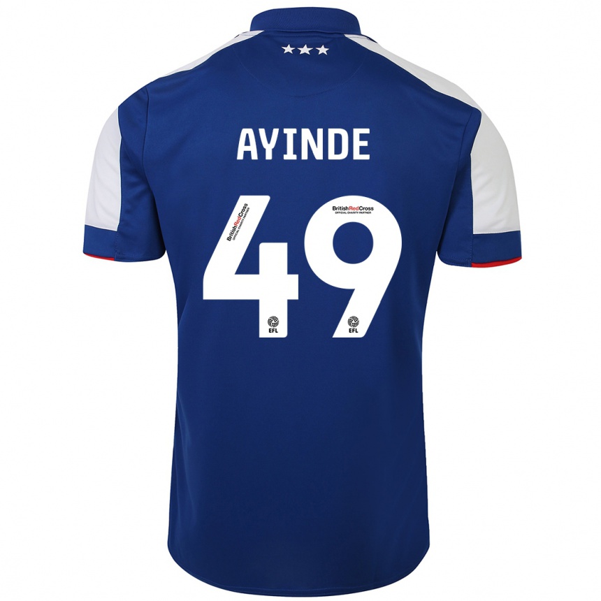 Kids Football Leon Ayinde #49 Blue Home Jersey 2023/24 T-Shirt