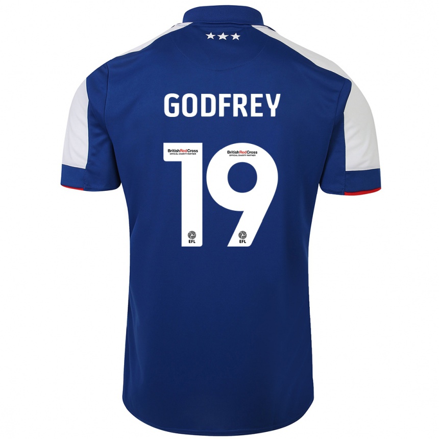 Kids Football Freya Godfrey #19 Blue Home Jersey 2023/24 T-Shirt