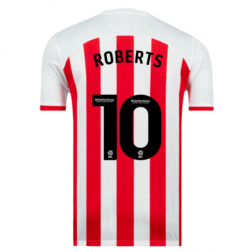 Kids Football Patrick Roberts #10 White Home Jersey 2023/24 T-Shirt