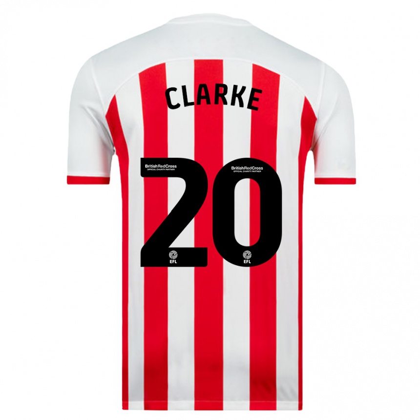 Kids Football Jack Clarke #20 White Home Jersey 2023/24 T-Shirt