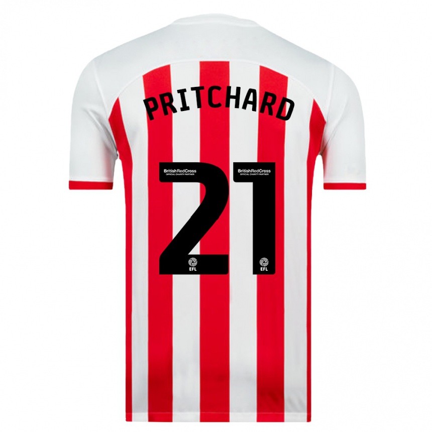 Kids Football Alex Pritchard #21 White Home Jersey 2023/24 T-Shirt