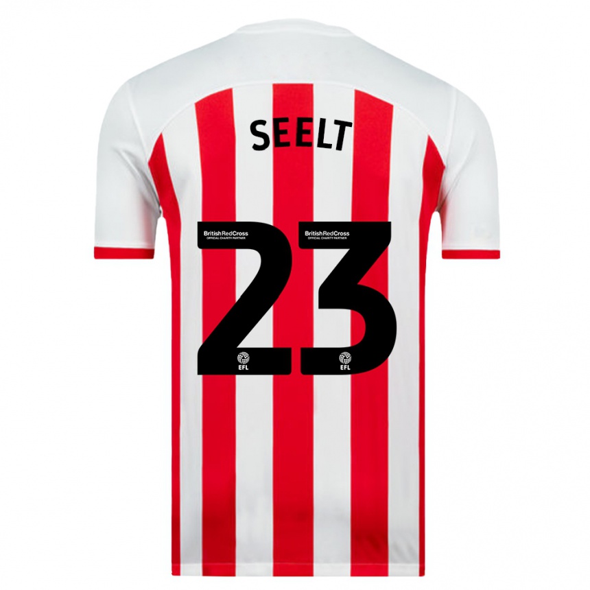 Kids Football Jenson Seelt #23 White Home Jersey 2023/24 T-Shirt
