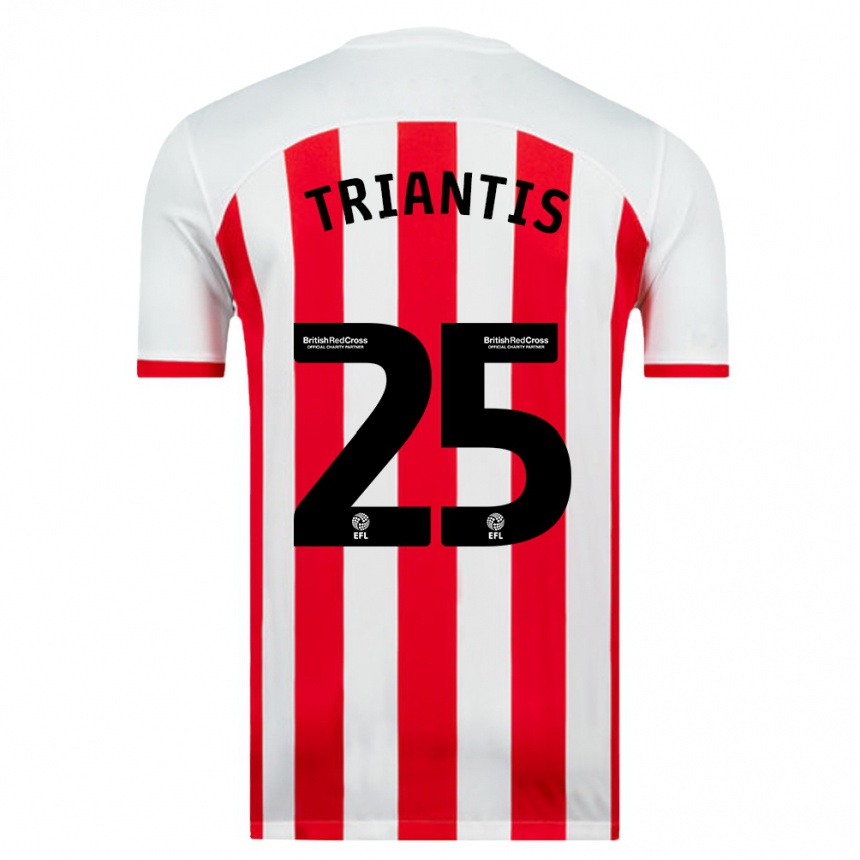 Kids Football Nectarios Triantis #25 White Home Jersey 2023/24 T-Shirt