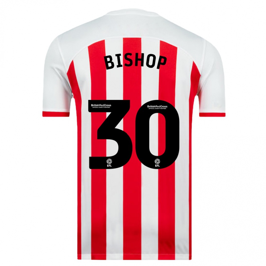 Kids Football Nathan Bishop #30 White Home Jersey 2023/24 T-Shirt