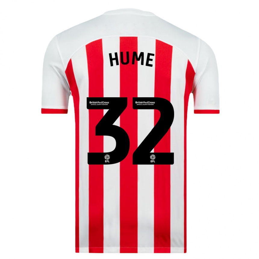 Kids Football Trai Hume #32 White Home Jersey 2023/24 T-Shirt