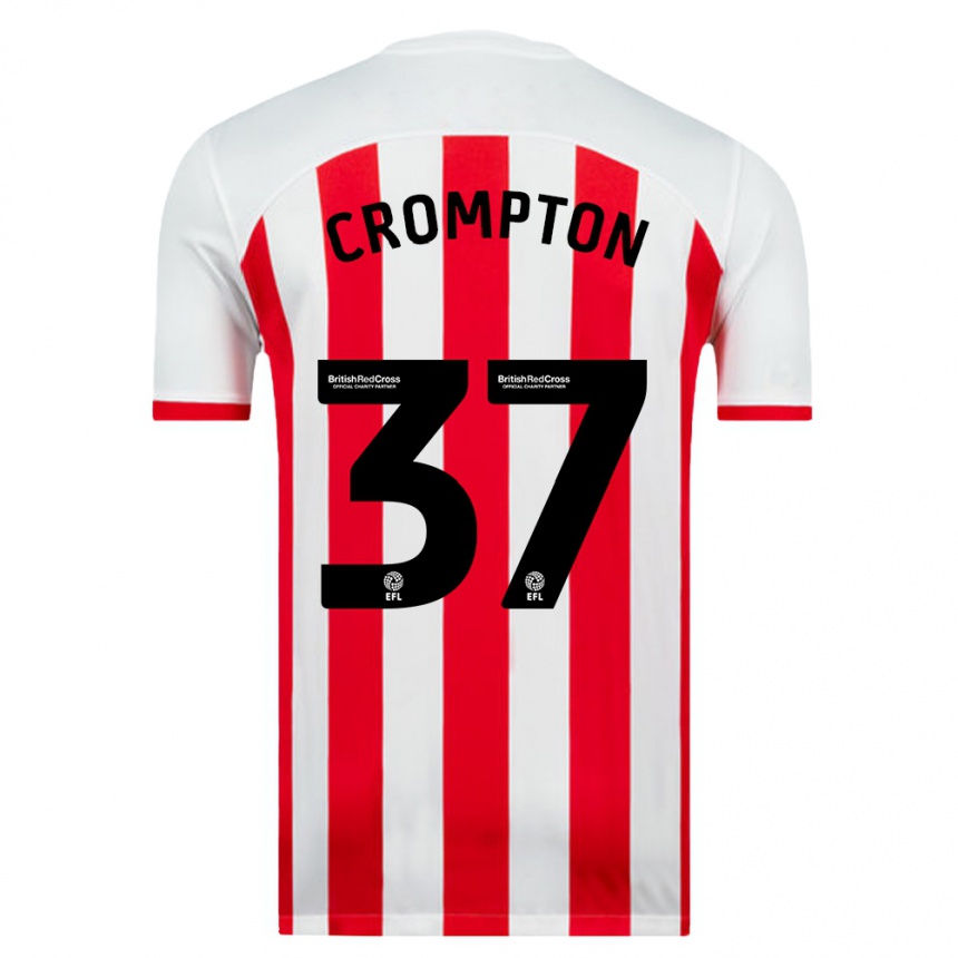 Kids Football Ben Crompton #37 White Home Jersey 2023/24 T-Shirt