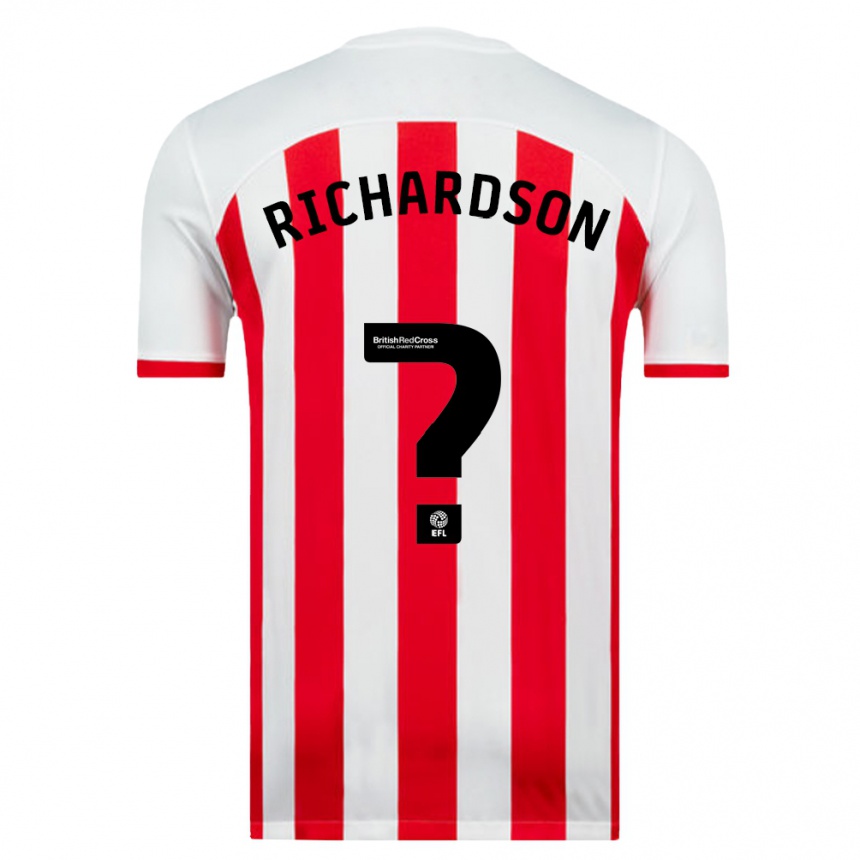 Kids Football Adam Richardson #0 White Home Jersey 2023/24 T-Shirt