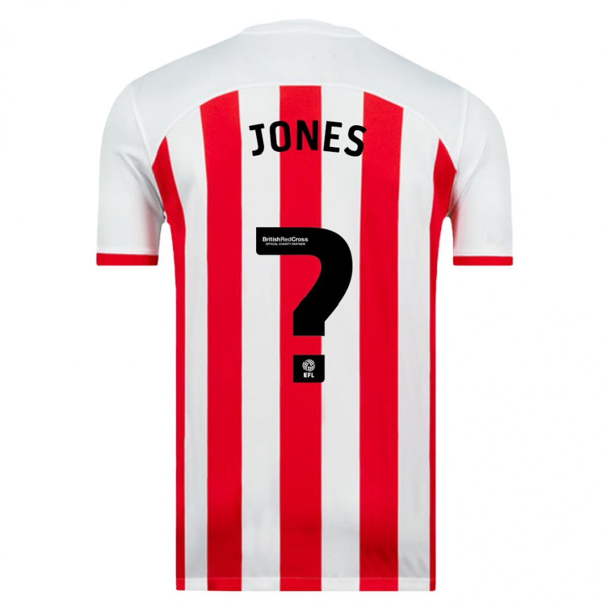 Kids Football Harrison Jones #0 White Home Jersey 2023/24 T-Shirt