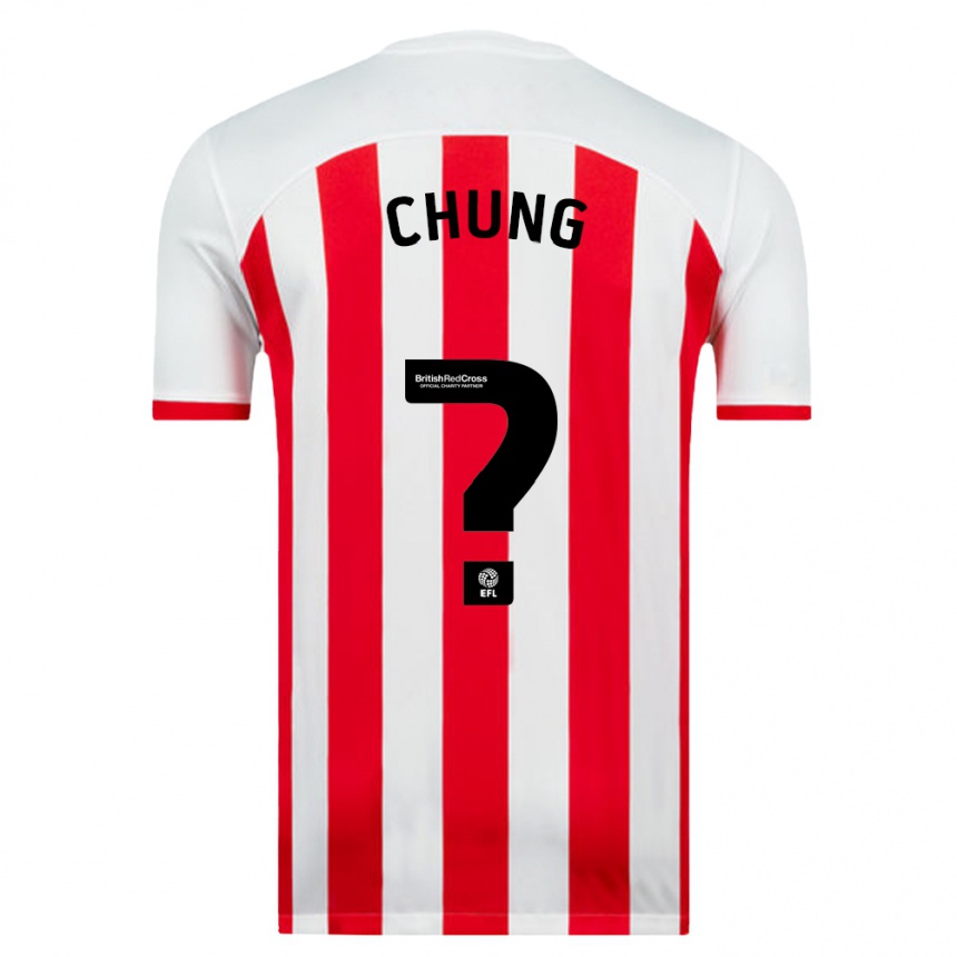 Kids Football Aaron Chung #0 White Home Jersey 2023/24 T-Shirt