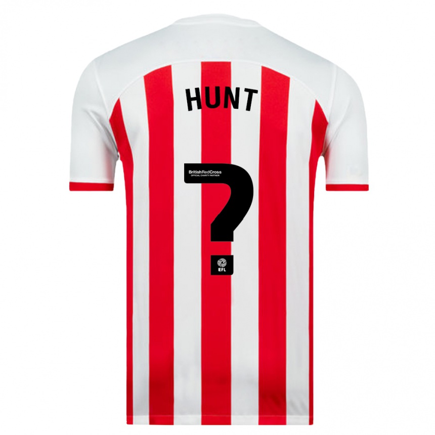 Kids Football Liam Hunt #0 White Home Jersey 2023/24 T-Shirt