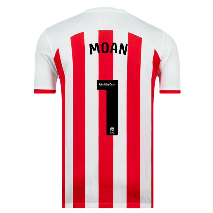 Kids Football Claudia Moan #1 White Home Jersey 2023/24 T-Shirt