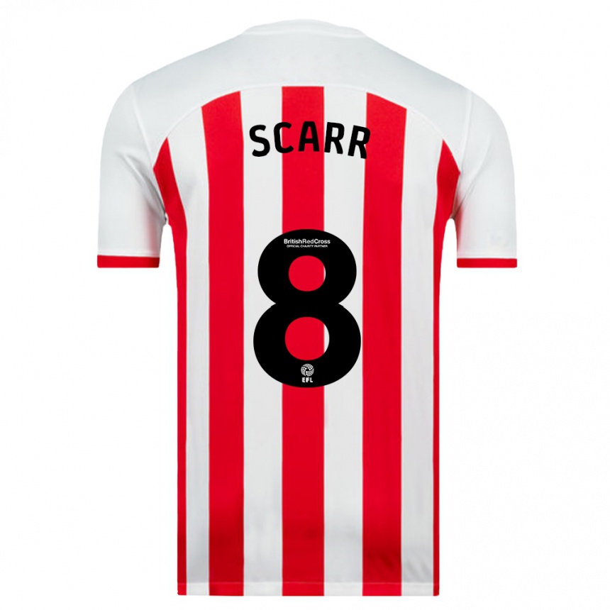 Kids Football Emily Scarr #8 White Home Jersey 2023/24 T-Shirt