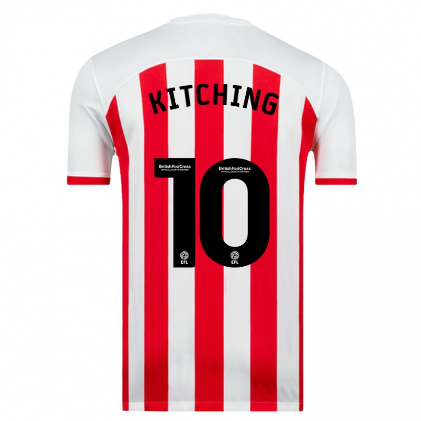 Kids Football Katie Kitching #10 White Home Jersey 2023/24 T-Shirt