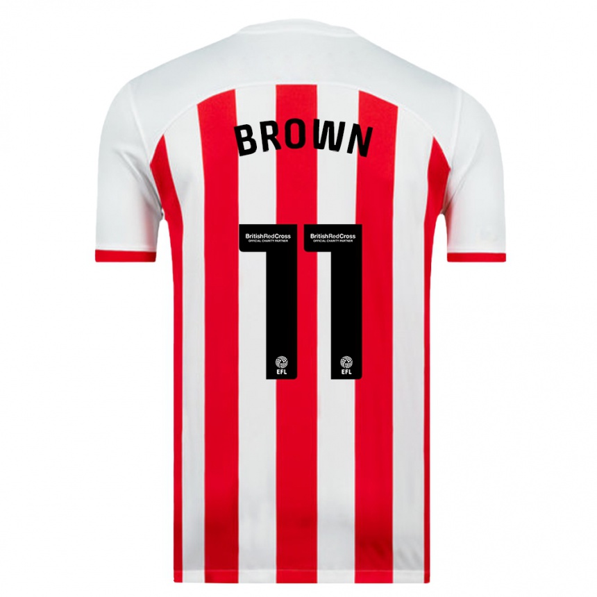 Kids Football Jessica Brown #11 White Home Jersey 2023/24 T-Shirt