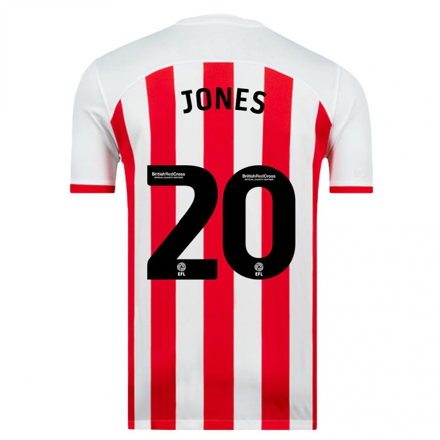 Kids Football Ellen Jones #20 White Home Jersey 2023/24 T-Shirt