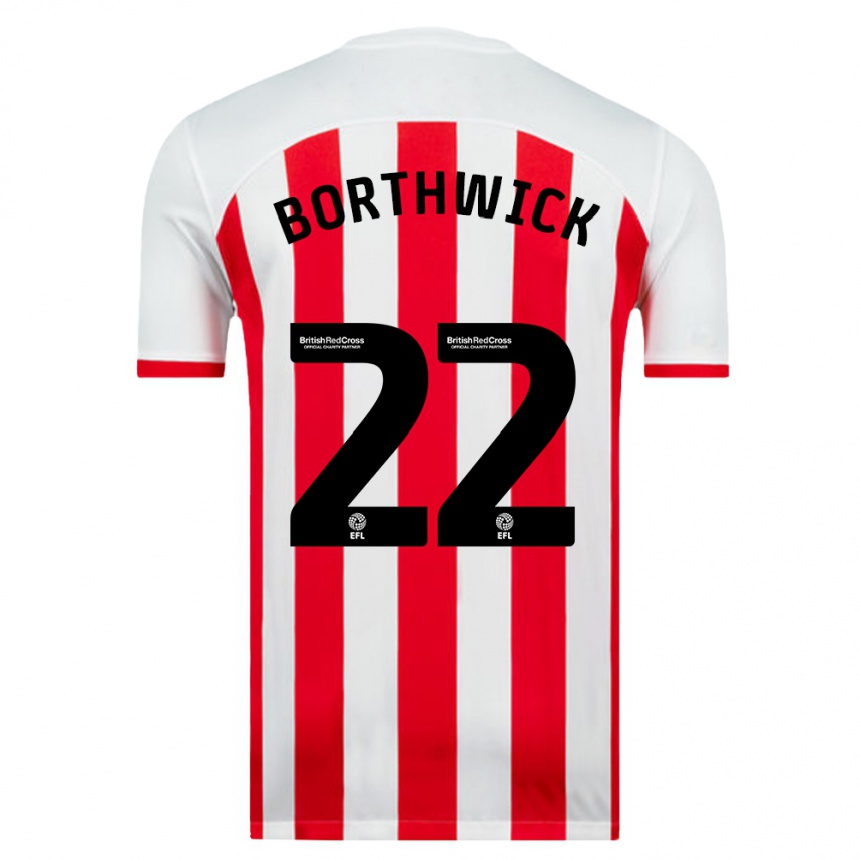 Kids Football Megan Borthwick #22 White Home Jersey 2023/24 T-Shirt