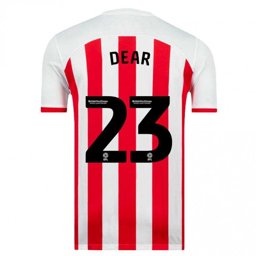 Kids Football Jenna Dear #23 White Home Jersey 2023/24 T-Shirt