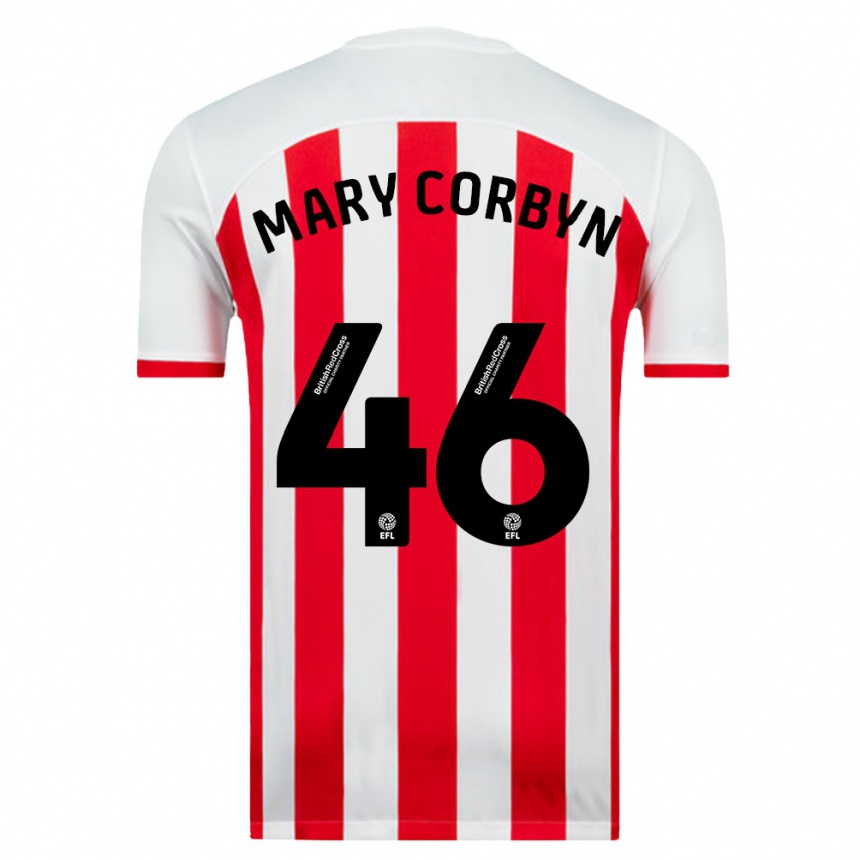 Kids Football Mary Corbyn #46 White Home Jersey 2023/24 T-Shirt