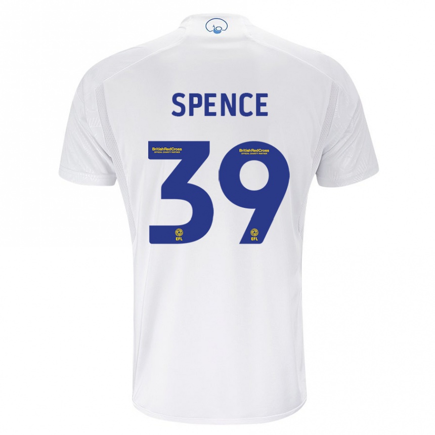 Kids Football Djed Spence #39 White Home Jersey 2023/24 T-Shirt