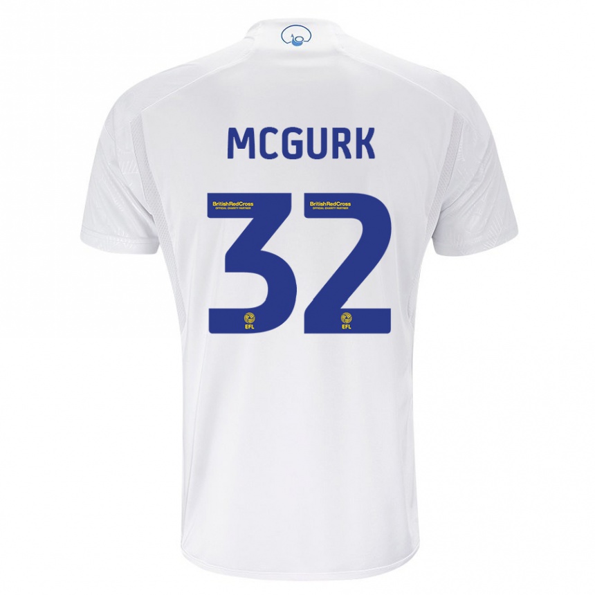 Kids Football Sean Mcgurk #32 White Home Jersey 2023/24 T-Shirt