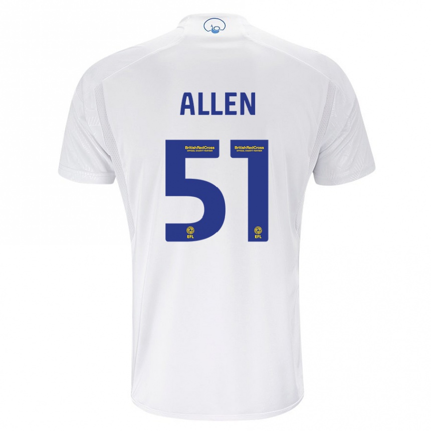 Kids Football Charlie Allen #51 White Home Jersey 2023/24 T-Shirt