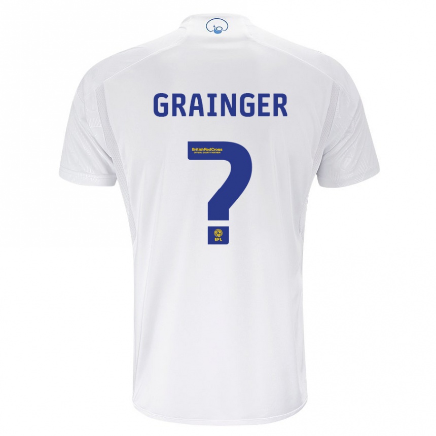 Kids Football Owen Grainger #0 White Home Jersey 2023/24 T-Shirt