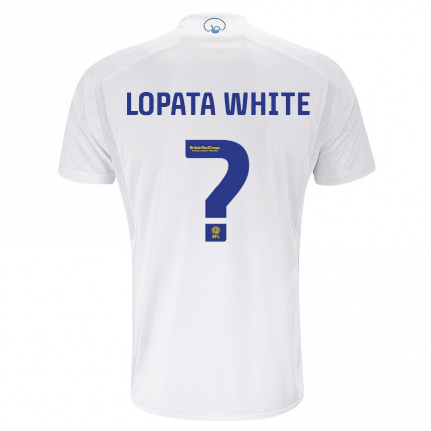 Kids Football Reuben Lopata-White #0 White Home Jersey 2023/24 T-Shirt