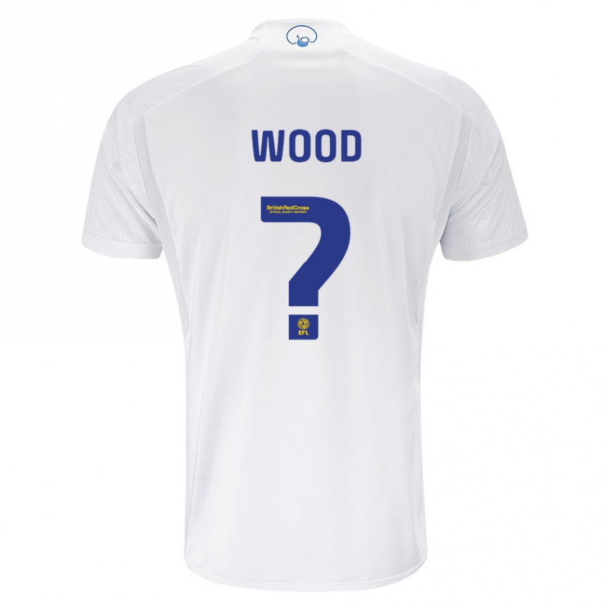 Kids Football Oliver Wood #0 White Home Jersey 2023/24 T-Shirt