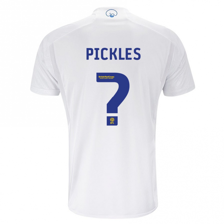 Kids Football Ollie Pickles #0 White Home Jersey 2023/24 T-Shirt