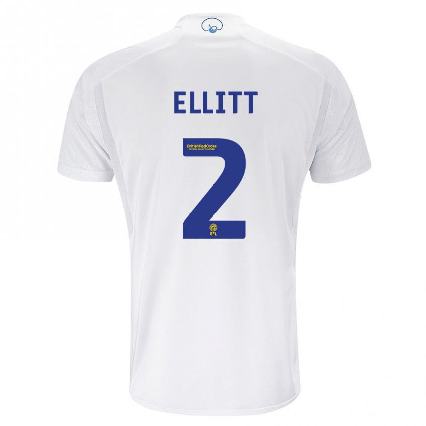 Kids Football Izzy Ellitt #2 White Home Jersey 2023/24 T-Shirt