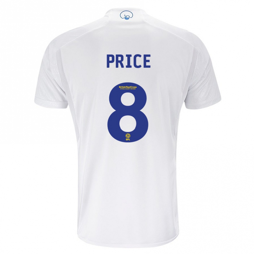 Kids Football Leoni Price #8 White Home Jersey 2023/24 T-Shirt