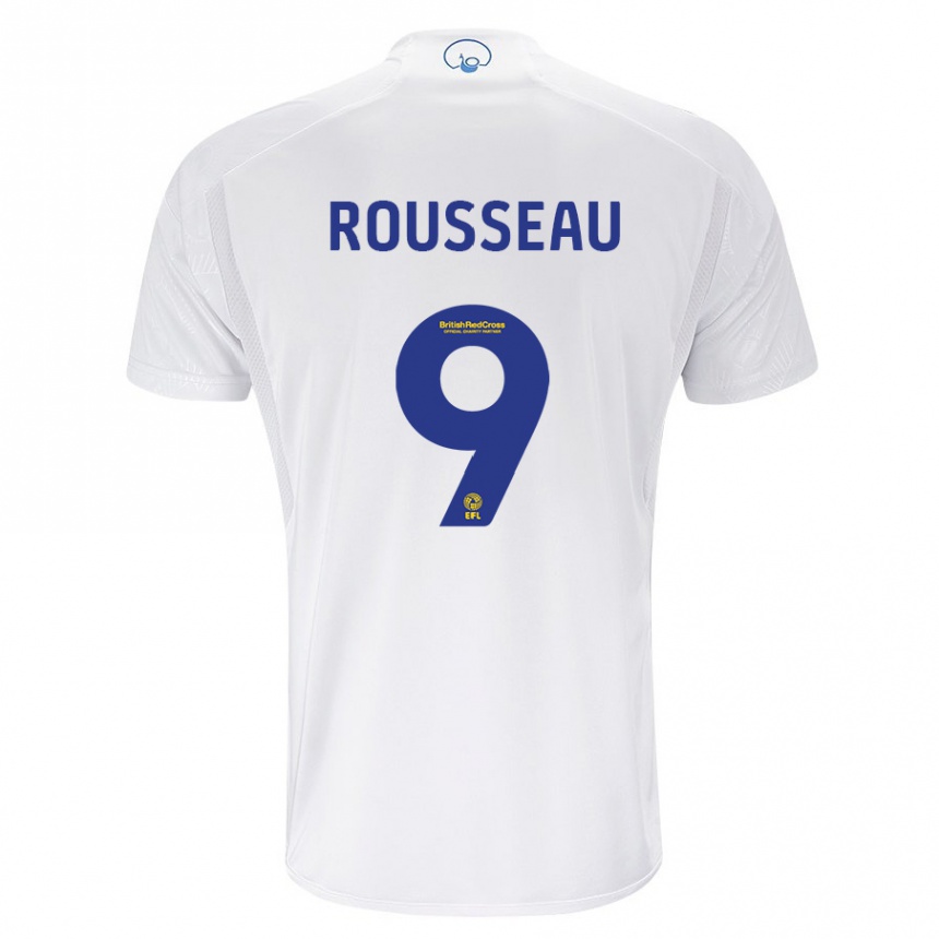 Kids Football Jess Rousseau #9 White Home Jersey 2023/24 T-Shirt